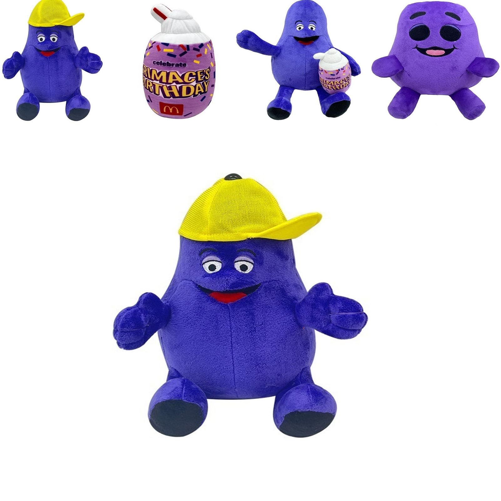 2023 New Grimace Plush,11.4inch 4PCS Grimace Shake Plush,Stuffed
